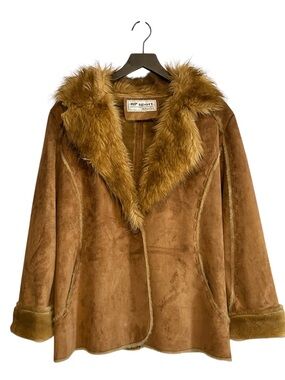 90's does 70's Penny Lane Faux Fur Coat
